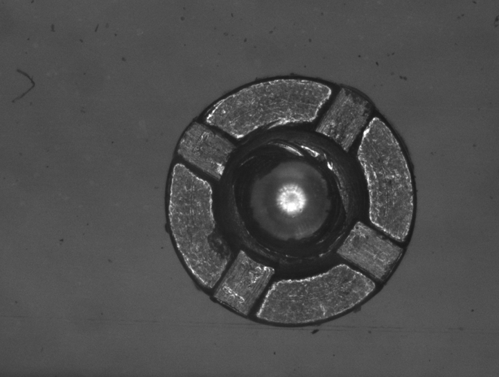 底部正光檢測良品原圖及分析圖